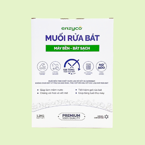 MUỐI CHO MÁY RỬA BÁT ENZYCO - HỘP 1.2KG