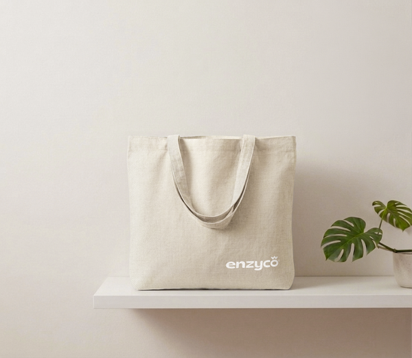 Túi Canvas Enzyco 40x35cm – Túi vải thân thiện môi trường, tái sử dụng nhiều lần, đựng đồ tiện lợi