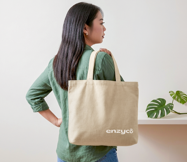 Túi Canvas Enzyco 40x35cm – Túi vải thân thiện môi trường, tái sử dụng nhiều lần, đựng đồ tiện lợi