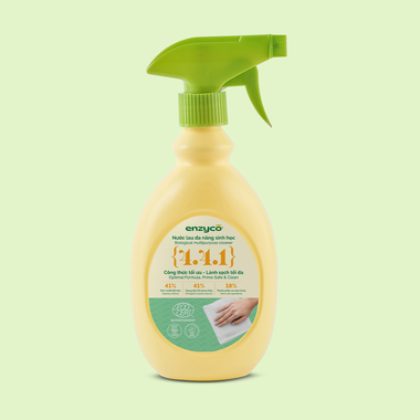 Enzyco Nước lau đa năng sinh học - đạt chứng nhận Ecodetergent bởi Ecocert - Hương nhu - 475 ML