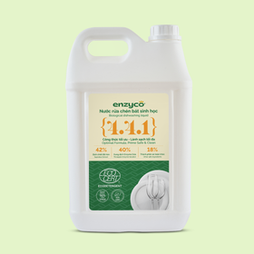 Enzyco Nước rửa chén bát sinh học - đạt chứng nhận Ecodetergent bởi Ecocert | Hương gừng - 10L