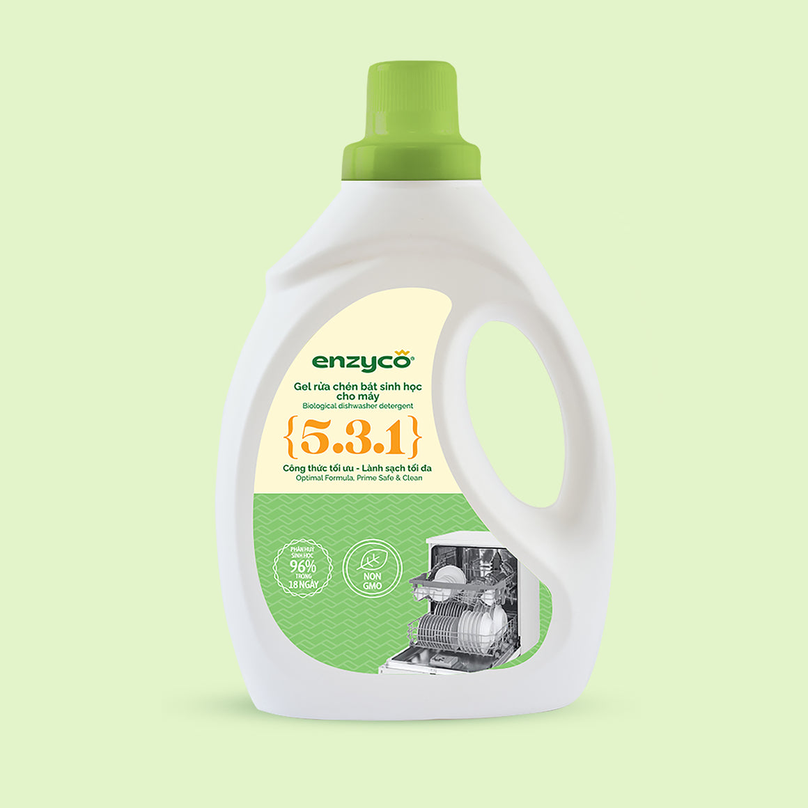 Enzyco Gel rửa chén bát sinh học cho máy 3.8L