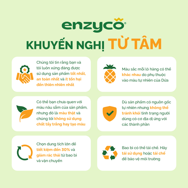 Nước ngâm rửa rau quả, thực phẩm  Enzyco - 500 ML