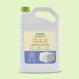 Nước giặt sinh học Enzyco từ bồ hòn và dứa - đạt chứng nhận Ecodetergent bởi Ecocert - 4L