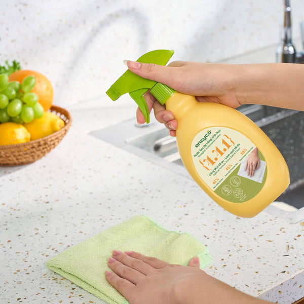 Nước lau đa năng sinh học Enzyco từ bồ hòn và dứa - đạt chứng nhận Ecodetergent bởi Ecocert - Hương thảo - 475 ML