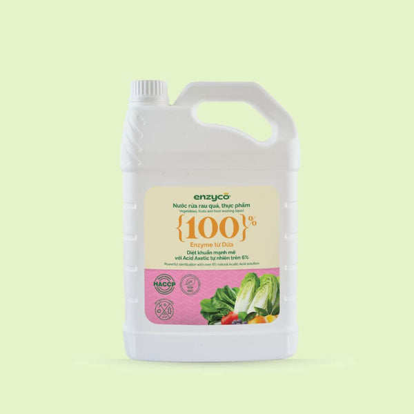 Nước ngâm rửa rau quả, thực phẩm Enzyco - 4 L