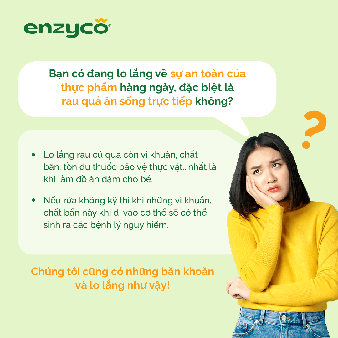 Nước ngâm rửa rau quả, thực phẩm  Enzyco - 500 ML