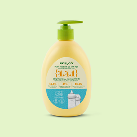 Nước rửa bình sữa sinh học Enzyco từ bồ hòn và dứa - đạt chứng nhận Ecodetergent bởi Ecocert - 465 ML