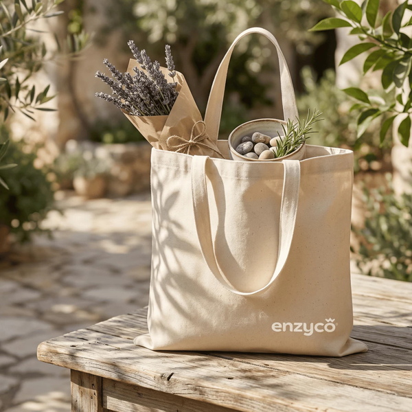 Túi Canvas Enzyco 40x35cm – Túi vải thân thiện môi trường, tái sử dụng nhiều lần, đựng đồ tiện lợi